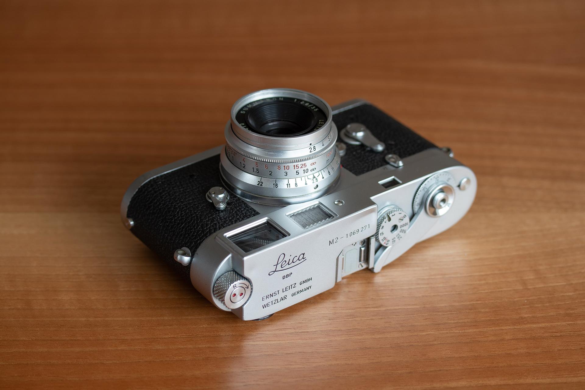 camera with summaron lens attached